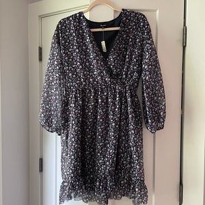 Madewell Tie-Waist Midi Dress in Harvest Vine